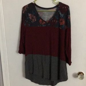 3/4 length sleeve t shirt dress